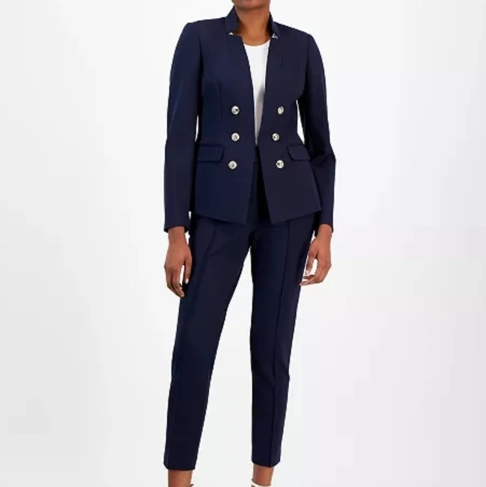 Nwt Tahari ASL Plus Size Ponte Faux-Double-Breasted Blazer - Picture 1 of 6